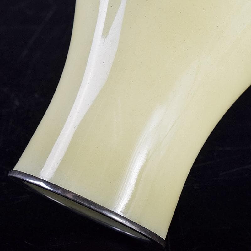 七宝焼 安藤七宝店 純銀刻印 瓶子型 黄玉釉 花瓶 共箱 M R8511 - メルカリ