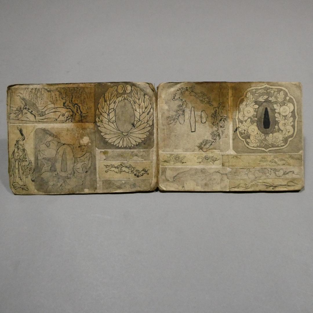江戸時代 金工師による刀装具下絵帳 ◇武具意匠の貴重資料 鍔・縁頭