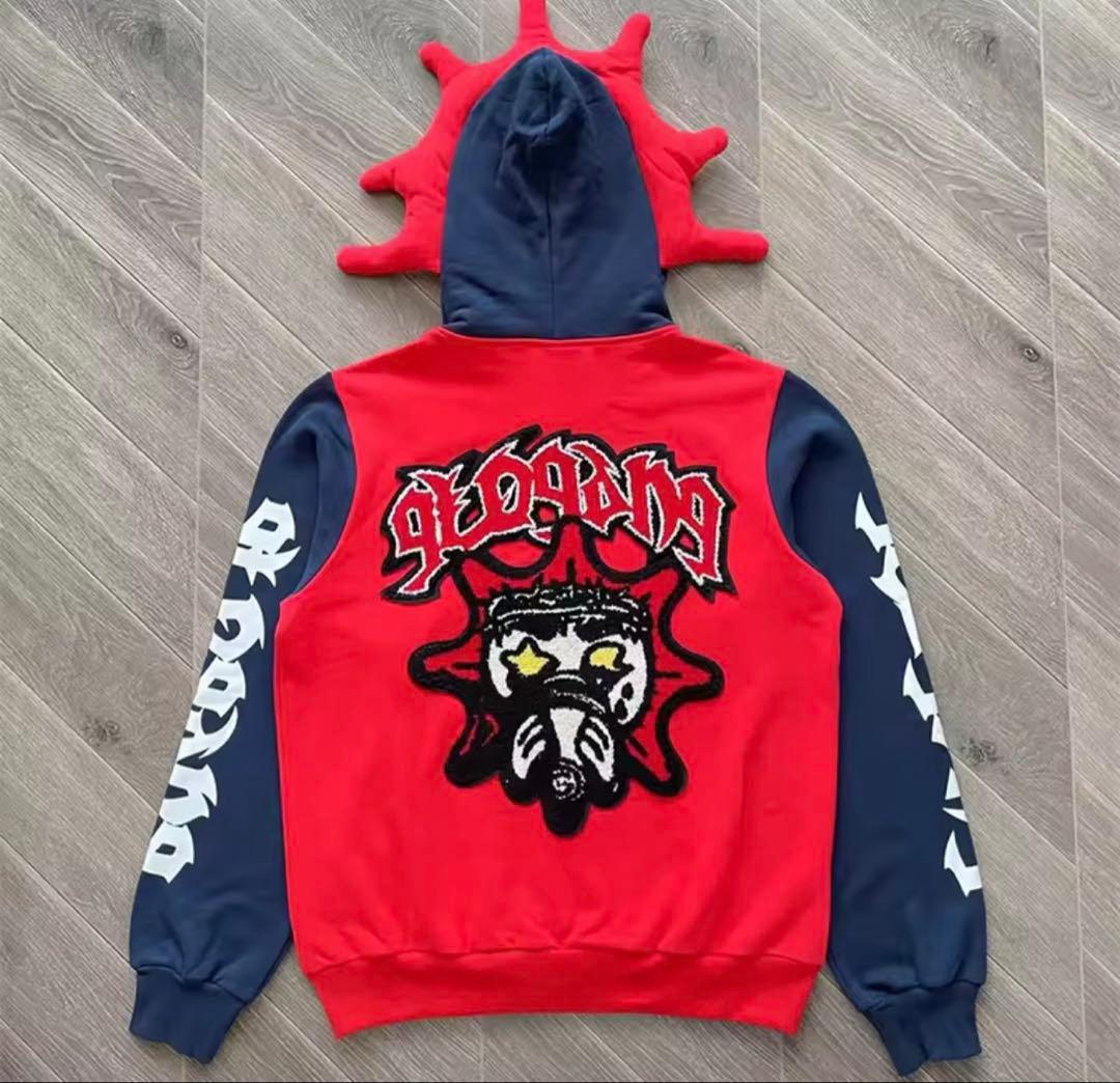 Glo gang グローギャング ジップパーカー 赤 並行輸入品 - メルカリ