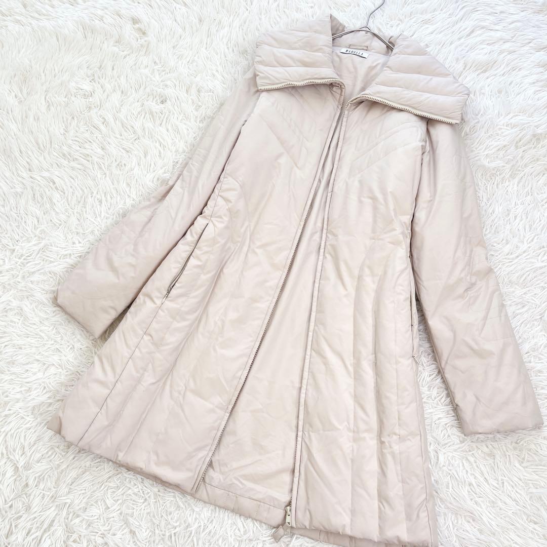 マックスマーラ ショールカラーダウンコート Aライン ウエストマーク 女優襟 MAX MARA キャメル ショールカラー ベルト付き ラップ コート (Max