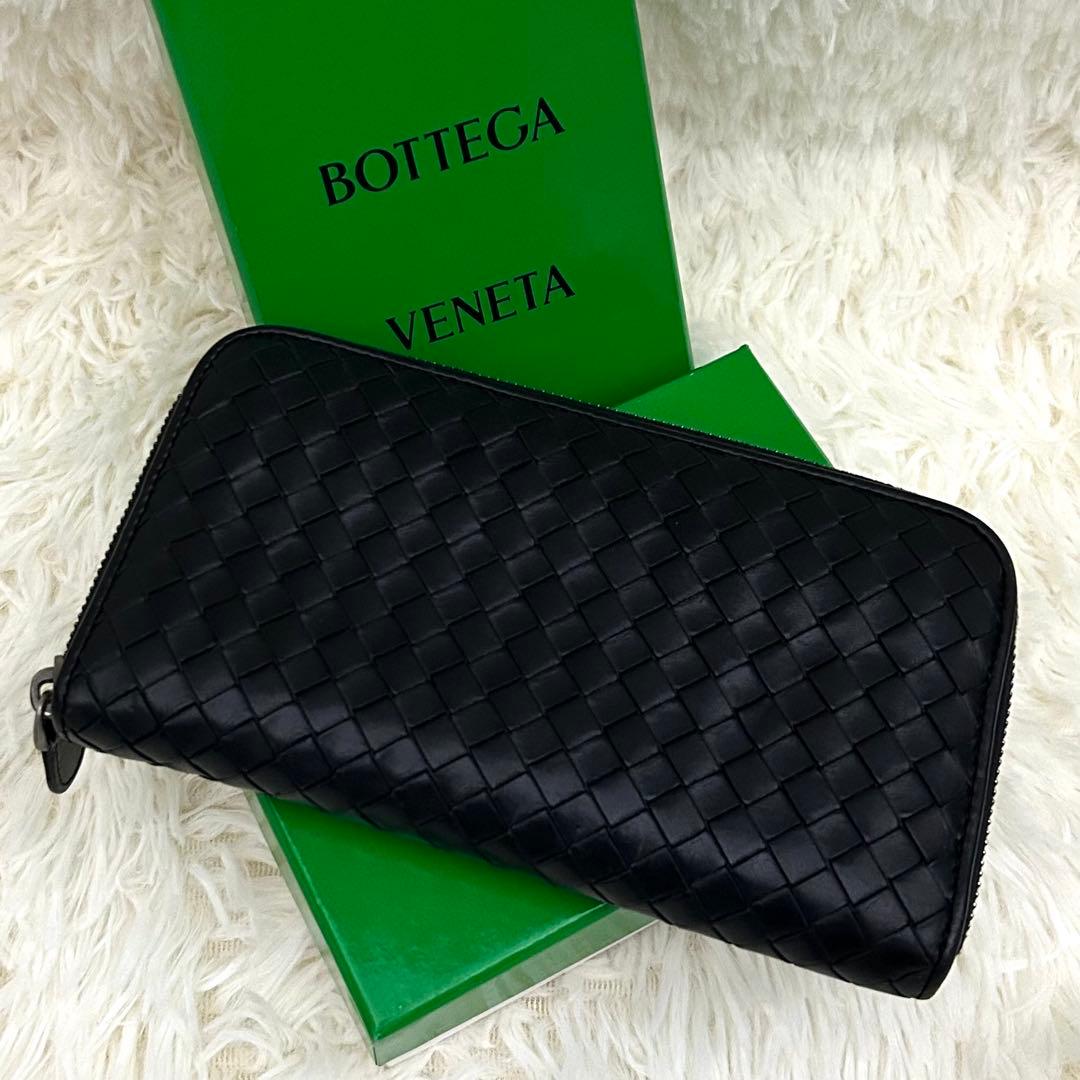 BOTTEGA VENETA イントレチャート ラウンドファスナー 長財布 ボッテガヴェネタ BOTTEGA VENETA 財布 長財布 ラウンドファスナー長