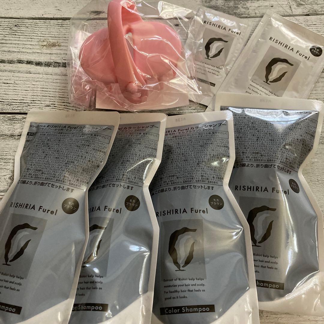 リシリアフレルカラーシャンプー☆モカブラウン詰替4本とサンプル＋プレゼント Amazon | RISHIRIA Furel (リシリアフレル) カラーシャンプー (モカ