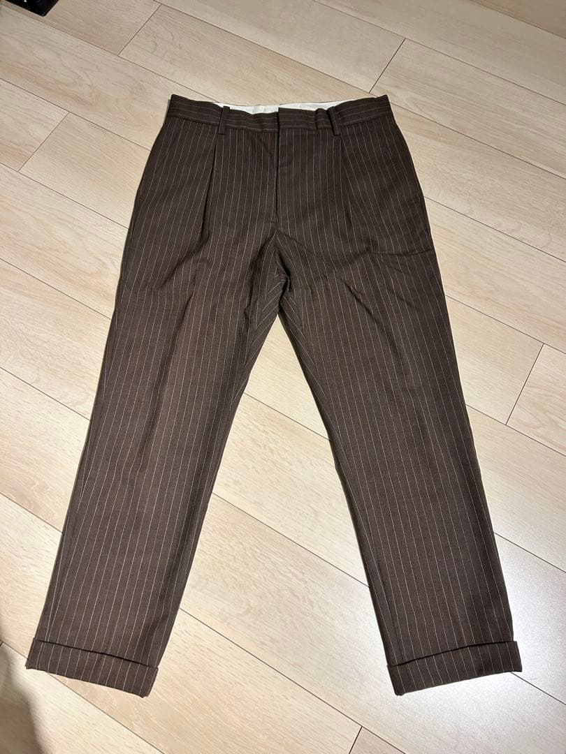 GUILTY PARTIES ブラウン ストライプ テーパードパンツ GUILTY PARTIES ブラウン ストライプ テーパードパンツ GUILTY PARTIES