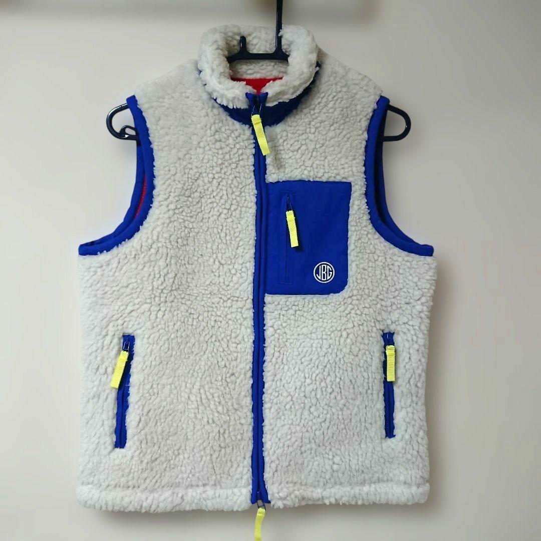 良品 ジャックバニー ゴルフ セットアップ ボア ベスト スカート 白 青