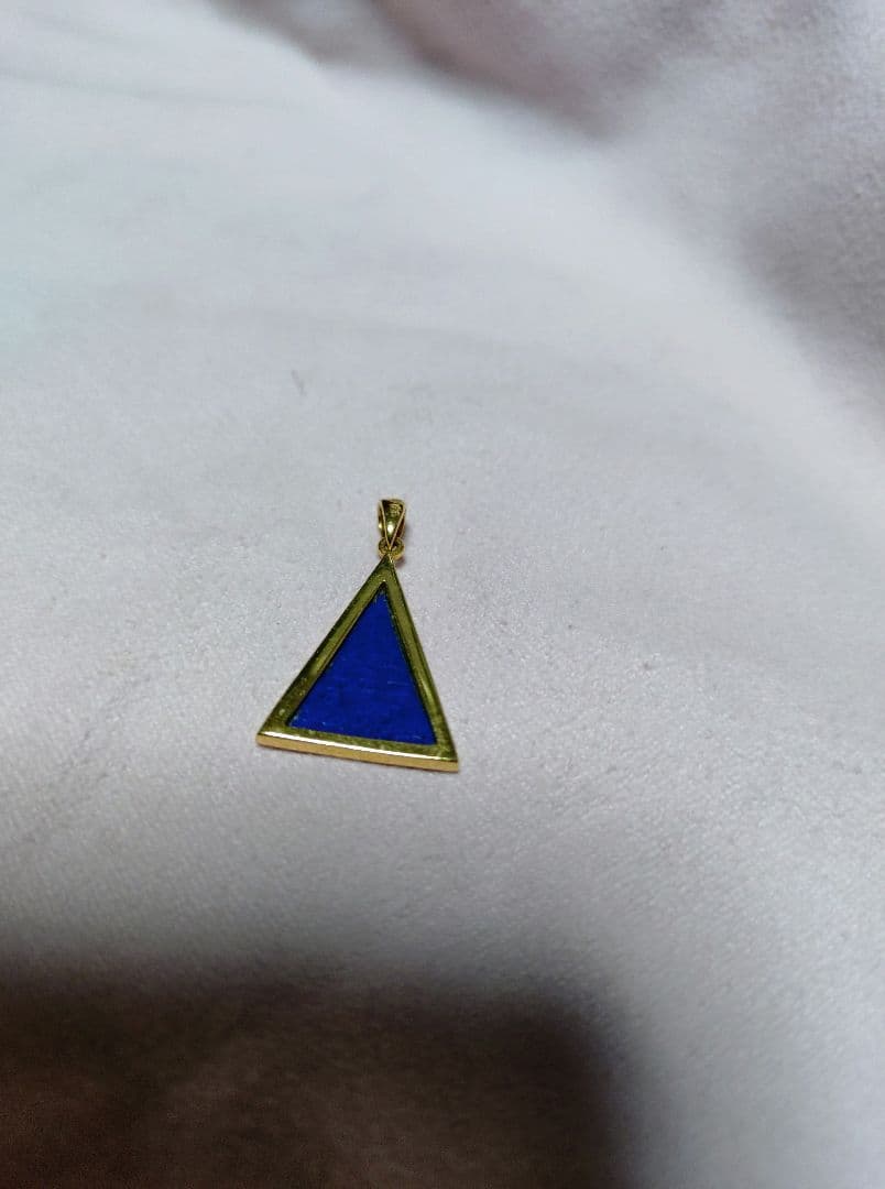 ラピスクラブ ラピスラズリ K18 ペンダント ピラミッド ゴールド