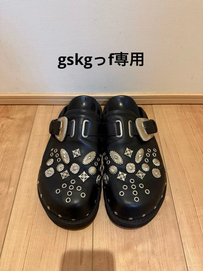 TOGA VIRILIS ブラック サンダル メタル サボ クロッグ - メルカリ