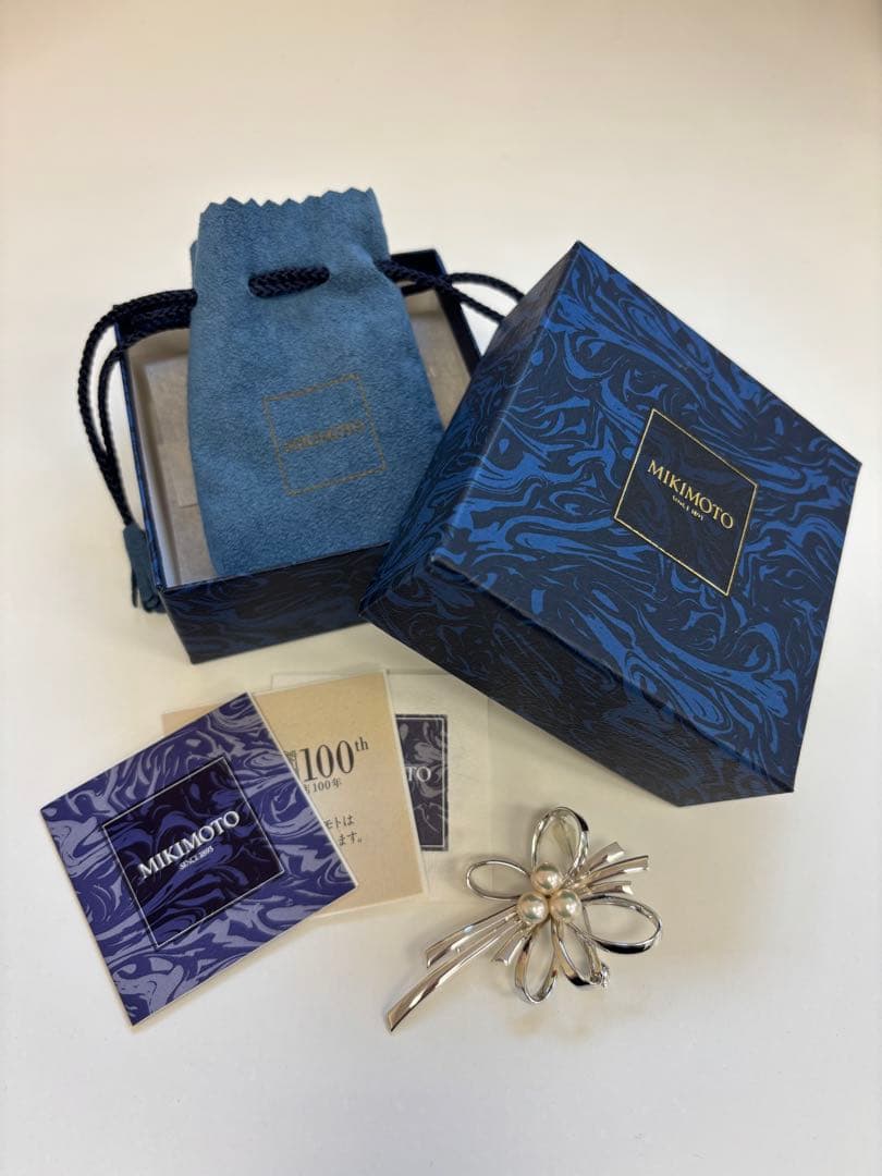 MIKIMOTO シルバーブローチ 花デザイン 真珠 MIKIMOTO（ミキモト） 桜 フラワーモチーフ ブローチ シルバー/パール6