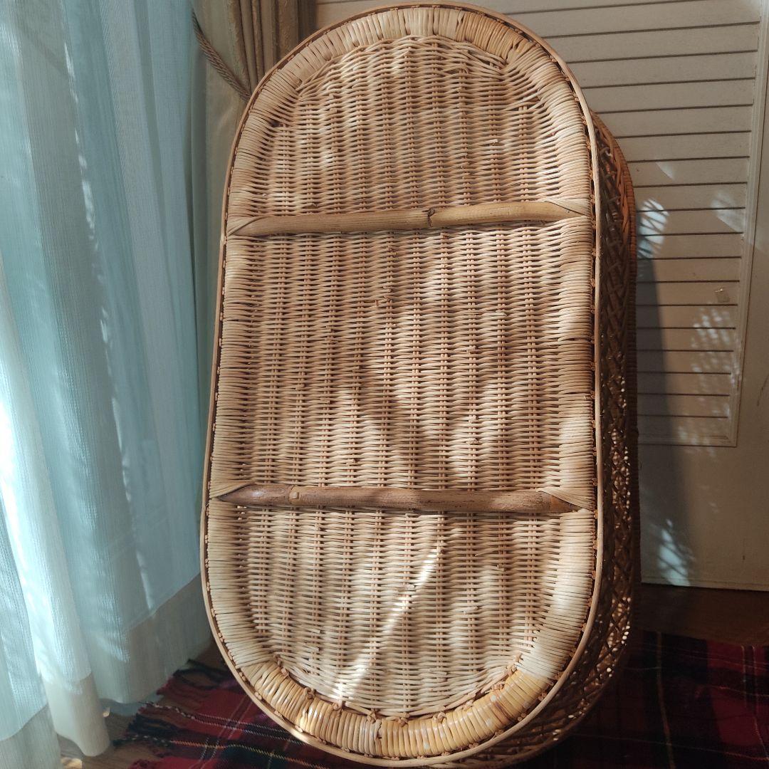 揺りかご揺り籠ラタン籐レトロクーハンクーファンバスケット籠