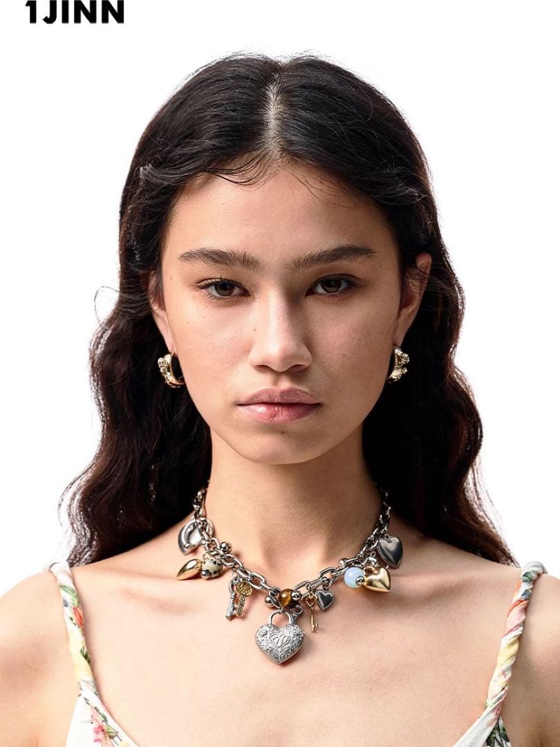 1JINN STUDIOチェーンネックレス ハートチャーム - メルカリ