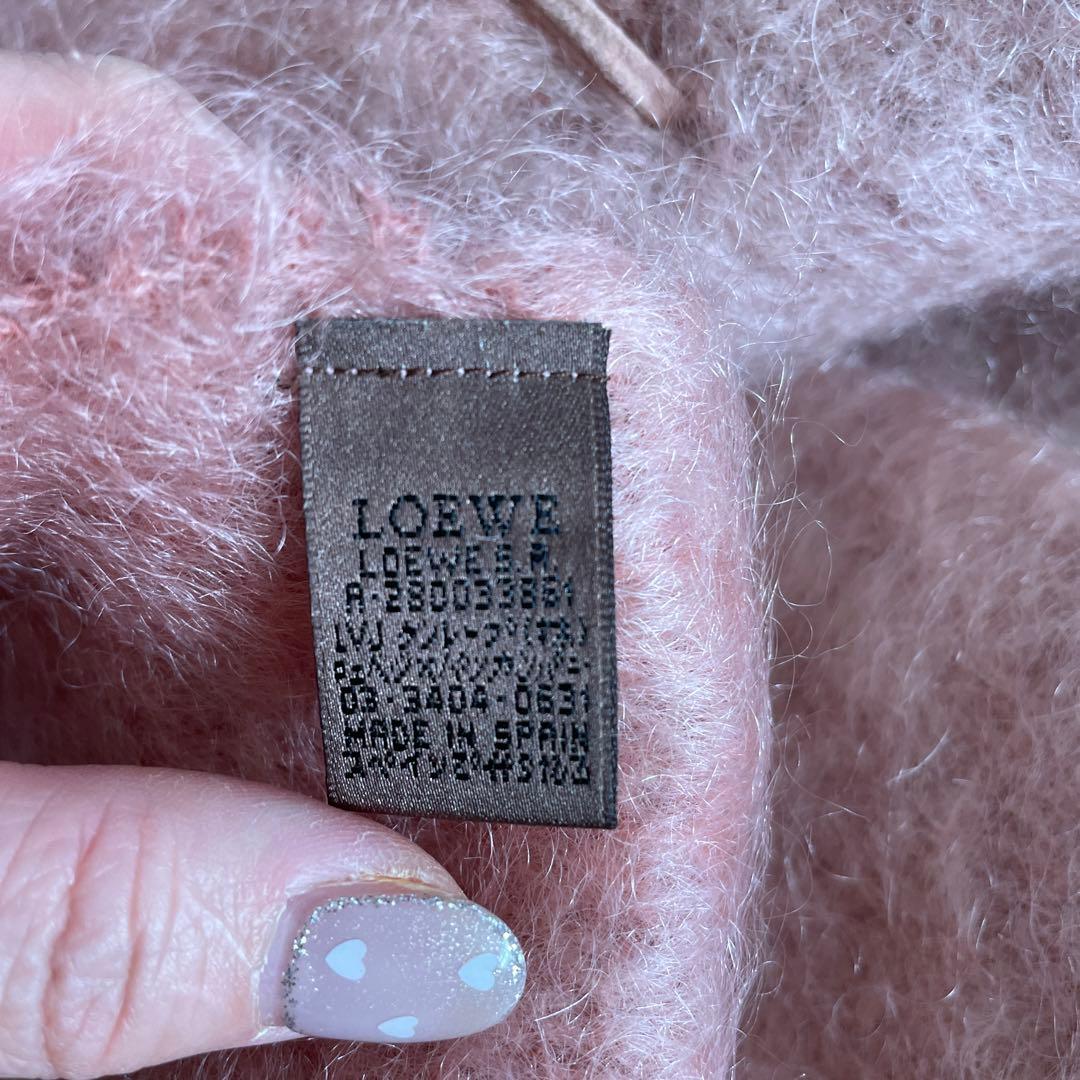 ロエベ モヘアマフラー ベビーピンク - メルカリ