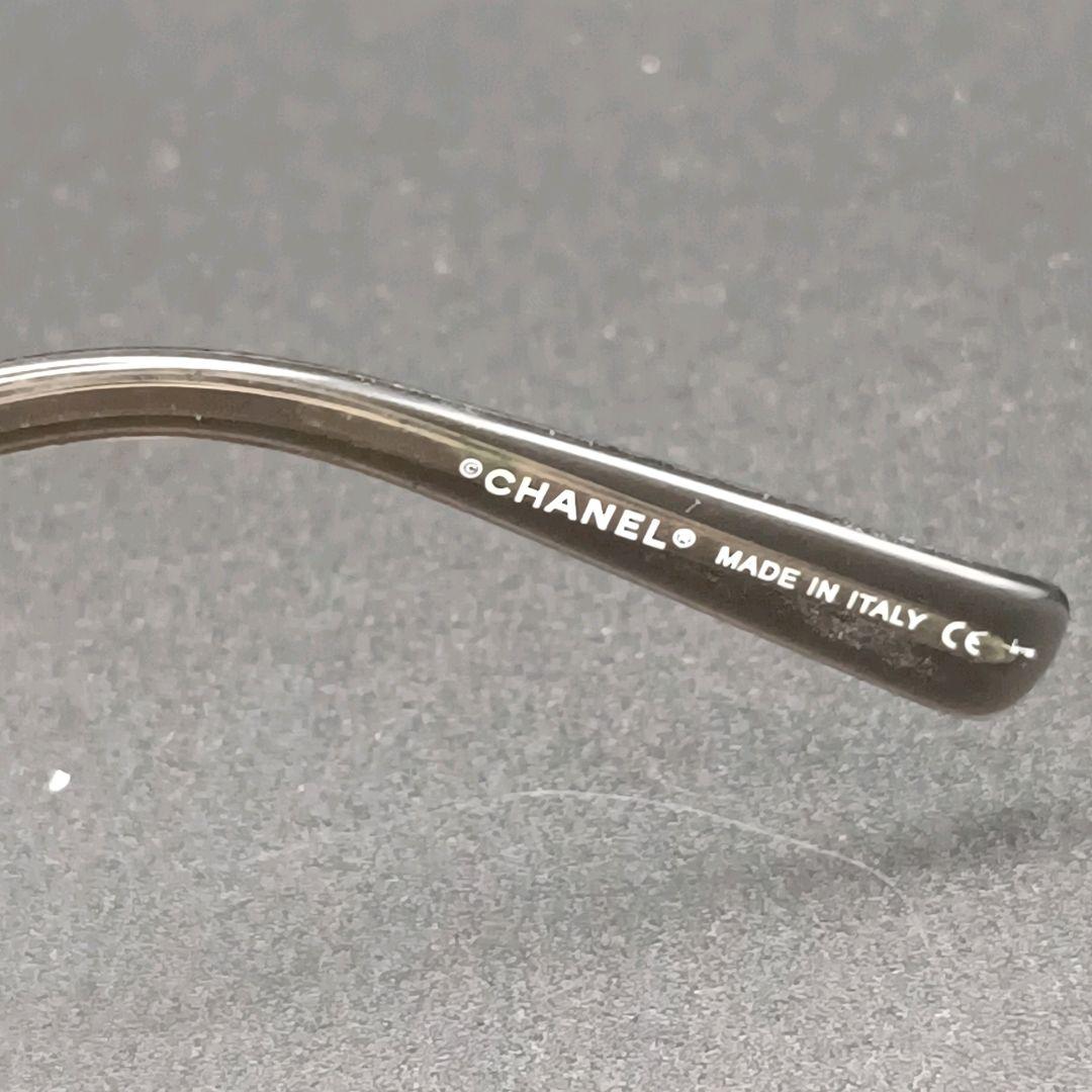 シャネル グラデーション サングラス ココマーク レザーチェーン