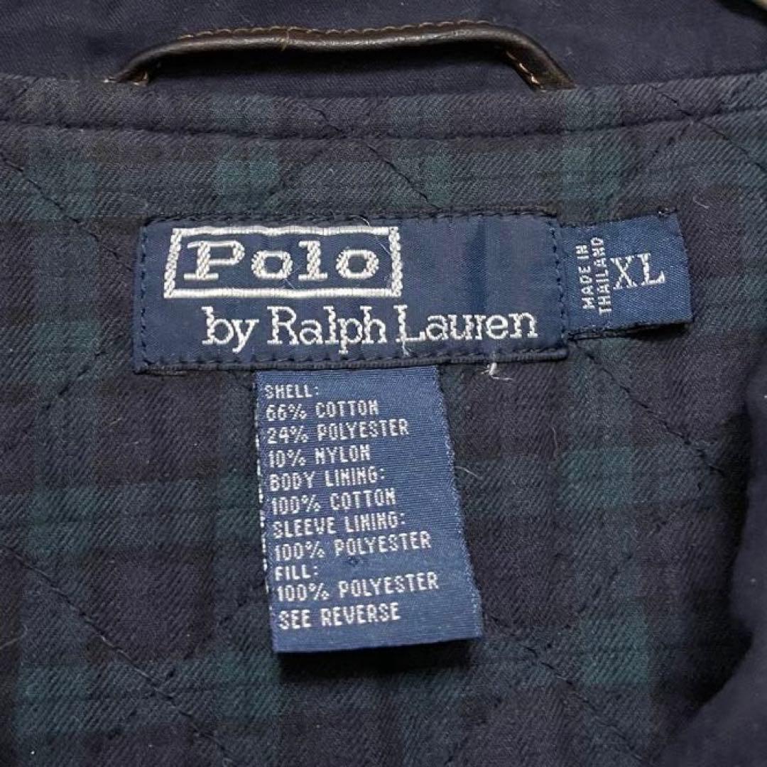 90s】ポロラルフローレン ハンティングジャケット 中綿 裏チェック