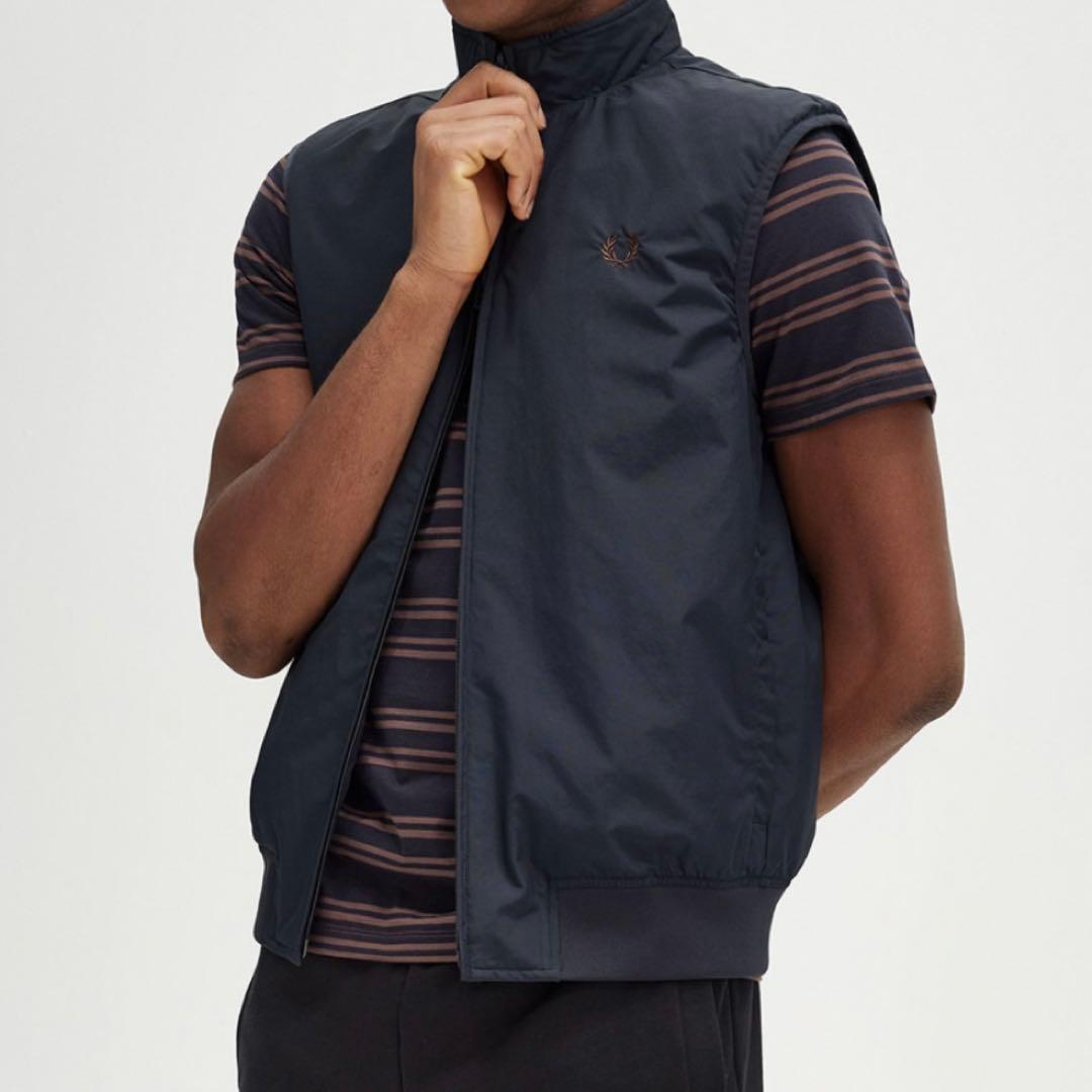 フレッドペリー　FRED PERRY ベスト FRED PERRY（フレッドペリー） ベスト ジレ Cable Knit Vest／ケーブル