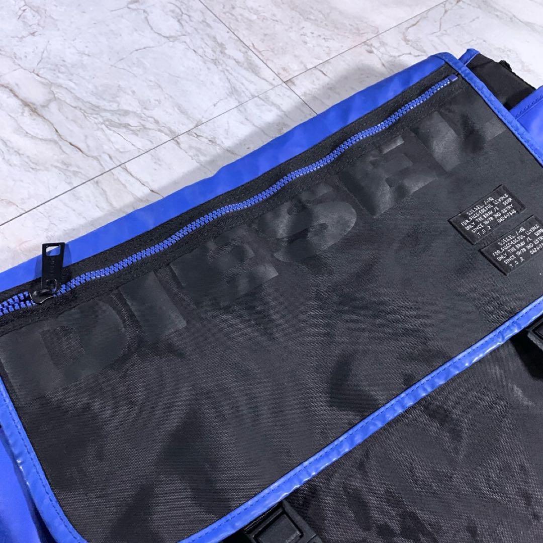 00s DIESEL archive ナイロン メッセンジャーバッグ 黒 青 - メルカリ