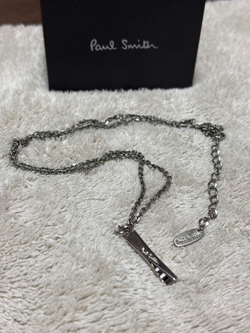美品】ポールスミス ツイストネックレス マルチエポ 箱付き シルバー