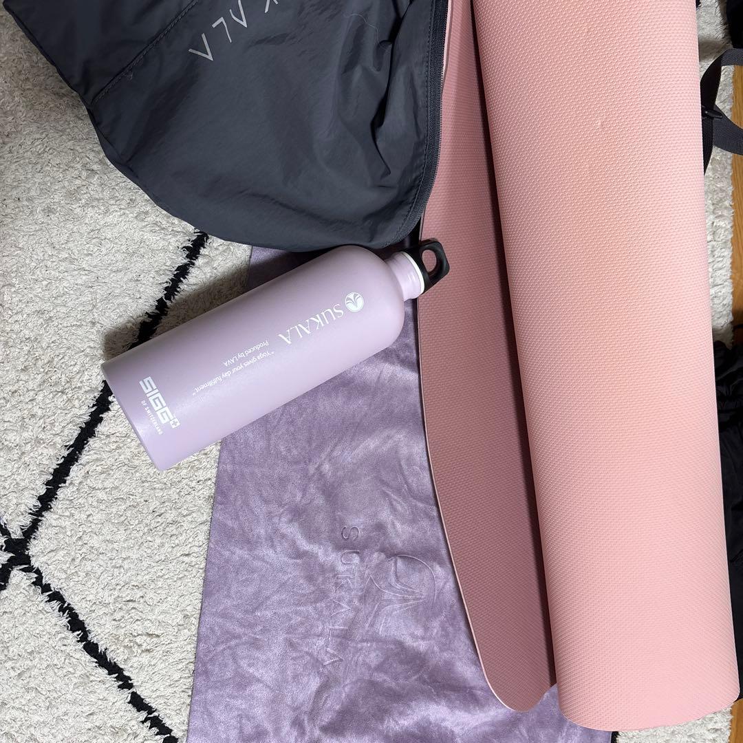 SUKALA】【LAVA】ヨガマット、ヨガラグ、ボトル、収納バッグの4点