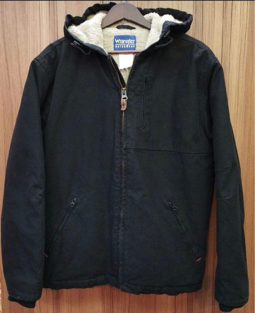 Wrangler ダック生地 アクティブジャケット ブラック ラングラー