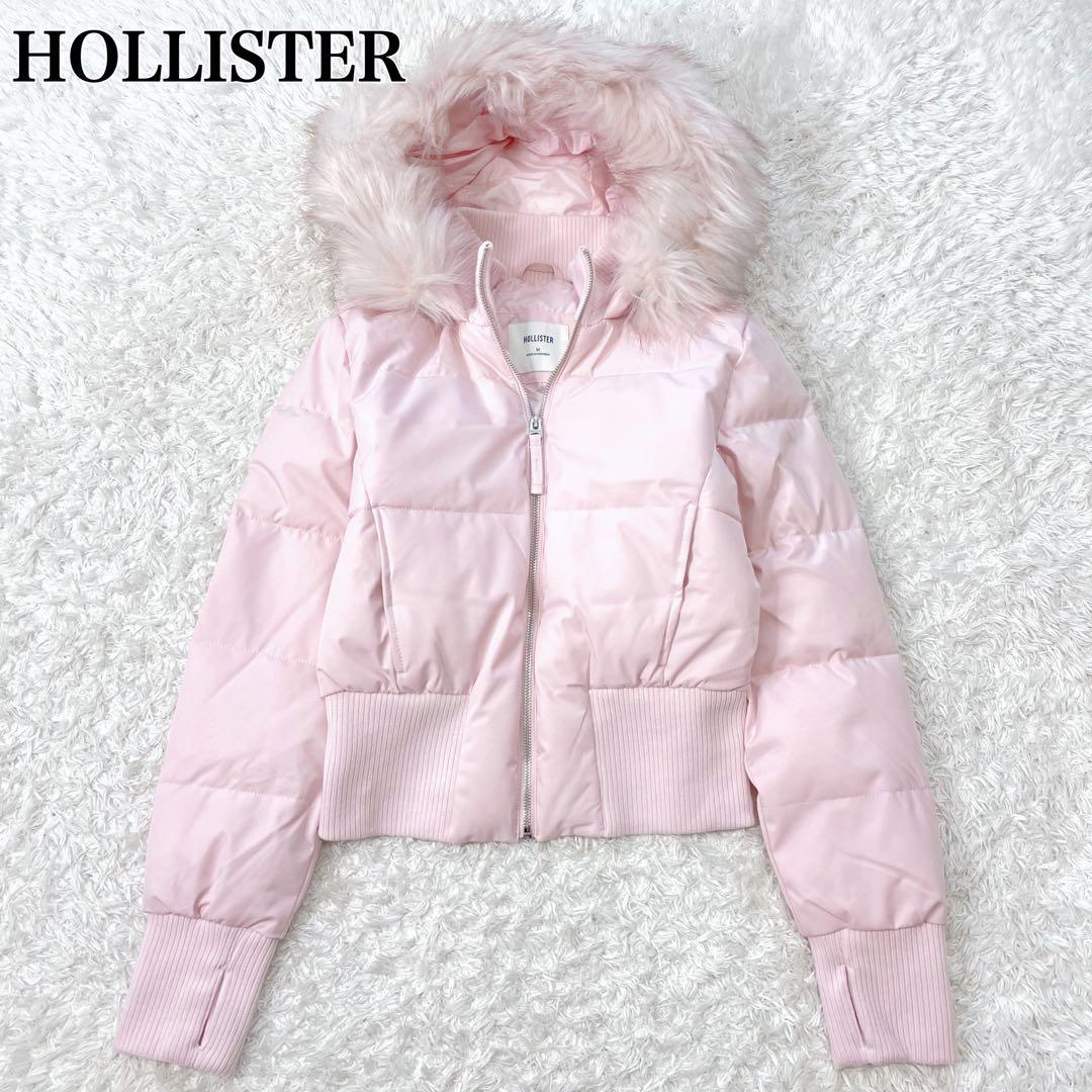 極美品✨Hollisterファー付き ピンク ダウンジャケット Mサイズ 完売品