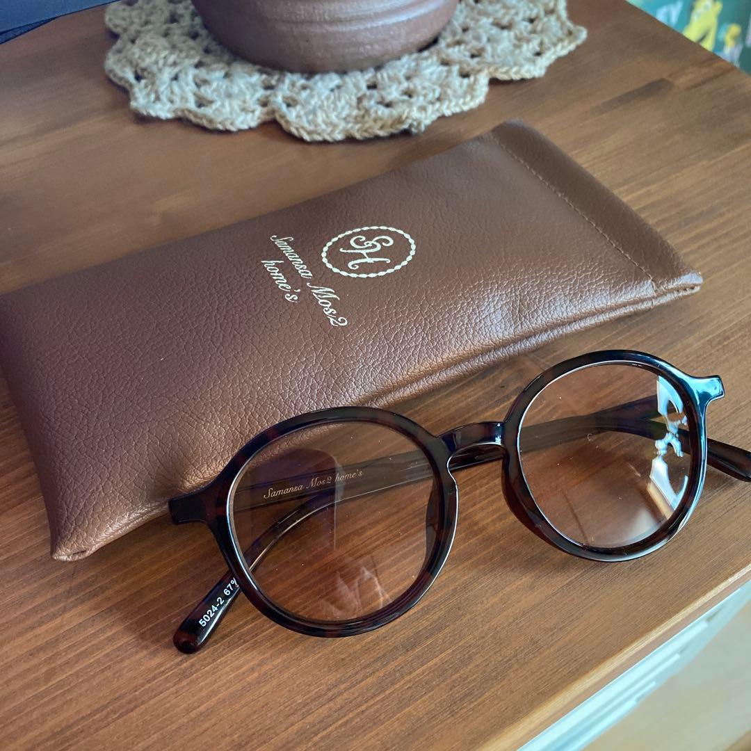 Semansa Mos2 ブラウンラウンド サングラスケース付 - メルカリ