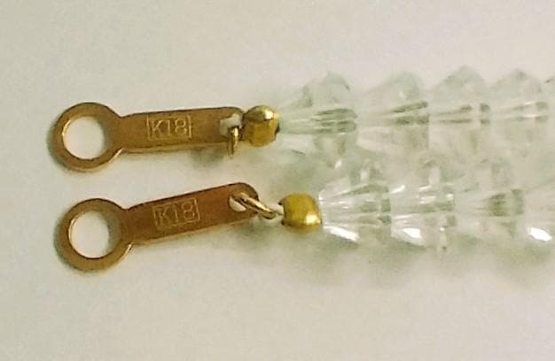 K18 クリスタル ネックレス＆ブレスレット セット 甲府購入 保証書・箱