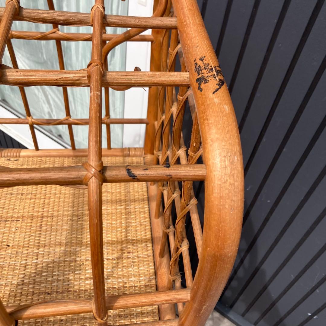 昭和レトロ アーチ型 3段ラタンラック オープンシェルフ 飾り棚