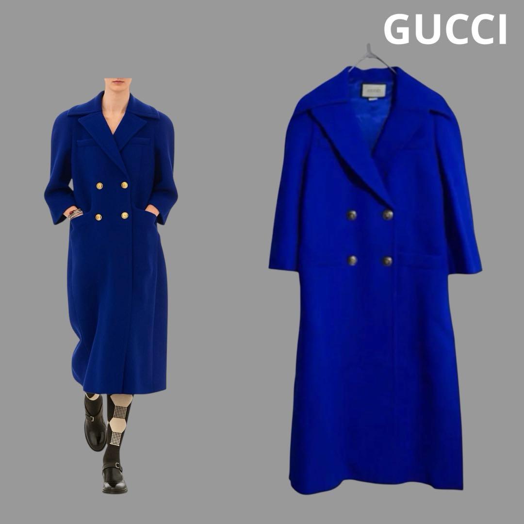 2021年秋冬gucci ロングコート　グッチ 関税送料込】GUCCI ウールコート キャメル (GUCCI/コート) 75468437