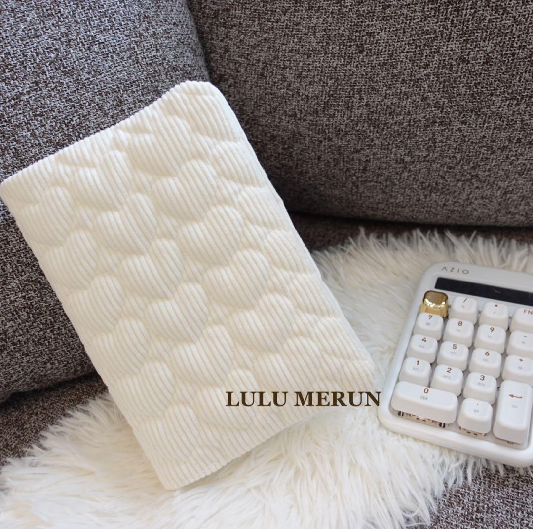 コーデュロイホワイト♡バインダーカバー A6 韓国 ヌビ saving 貯金