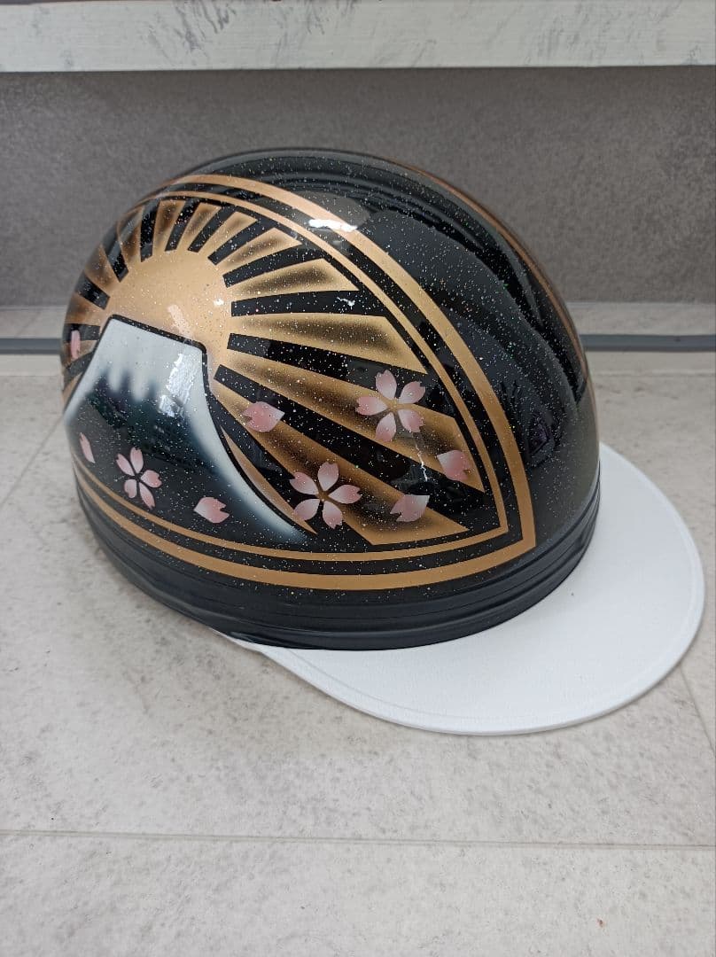 カスタムコルク半　黒金富士日章　桜花　七色ラメ Amazon.co.jp: カスタムコルク半 黒金富士日章 桜花 七色ラメ : ホーム