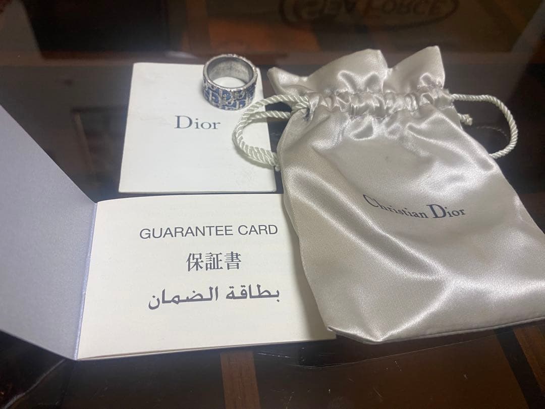 クリスチャンディオール 指輪トロッターリング ブルー 刻印7 14号