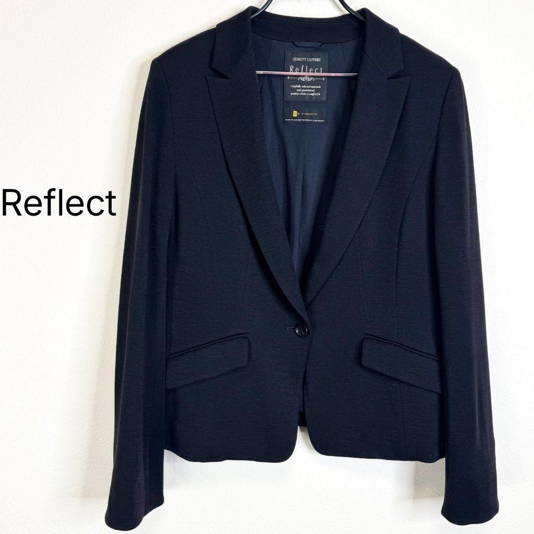 Reflect大きいサイズ ウール混生地 匠ジャケット 黒 Reflect（リフレクト） シリーズ累計20万枚以上販売する「匠ジャケット