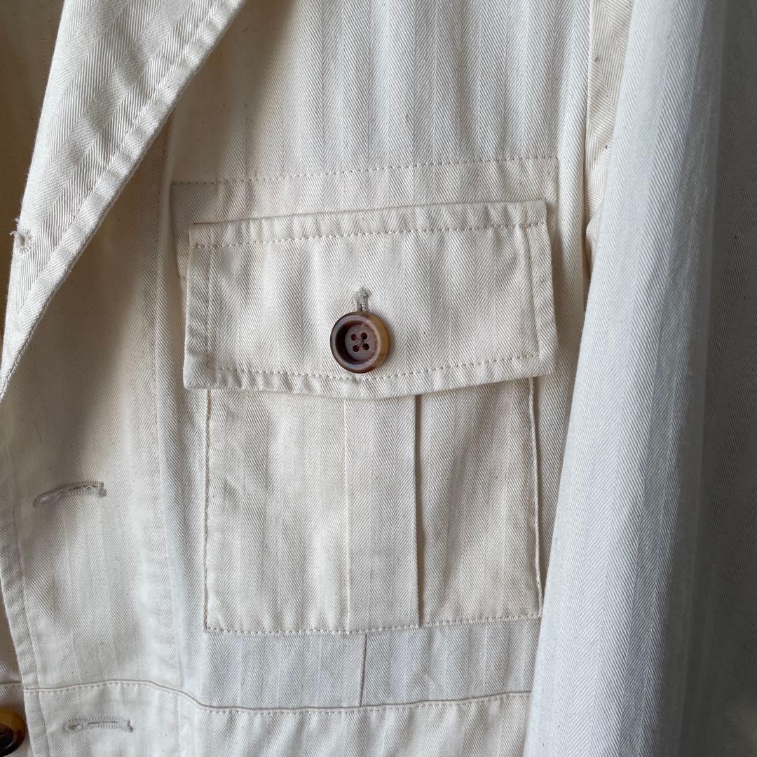 RR/アールアール サファリジャケット コットン 46 エクリュ - メルカリ