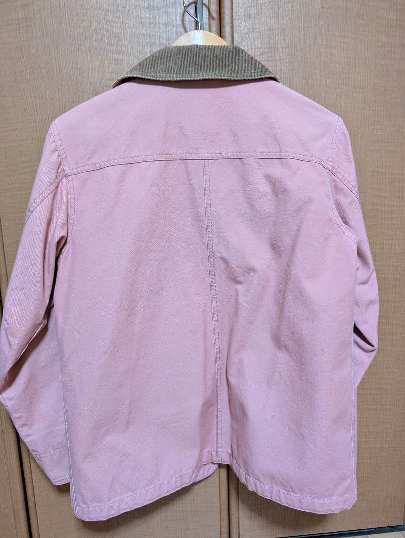 L.L.Bean フィールドコート サーモンピンク コーデュロイ襟付き