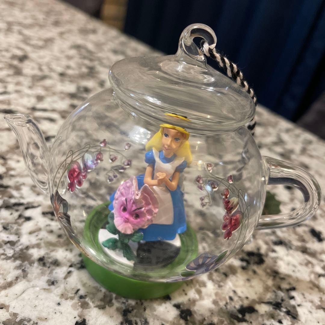 海外ディズニー購入　不思議の国のアリス ティーポット クリスマス オーナメント 海外ディズニー購入 不思議の国のアリス ティーポット クリスマス