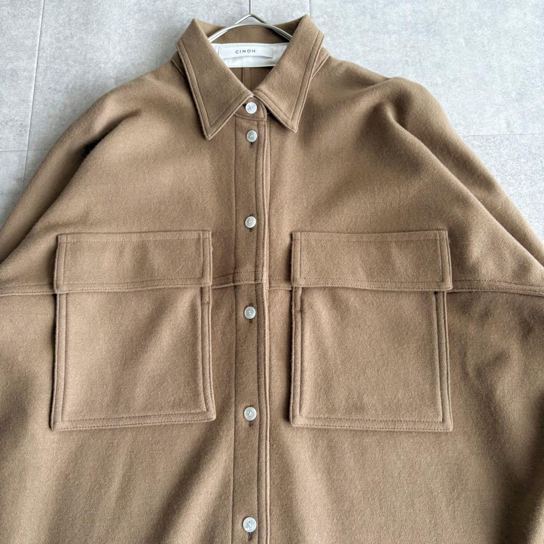 なちここ 様 CINOH WOOL JERSEY SHIRT ジャケット - メルカリ