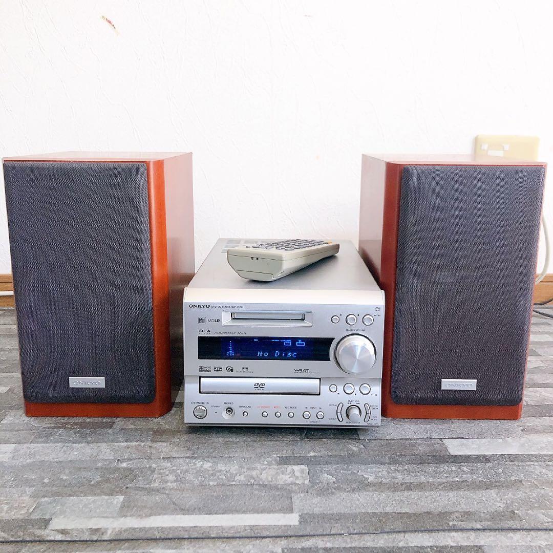 ONKYO DVD/CD/MDコンポ ブラウン スピーカー付き FR-9GXDV オンキヨー、5.1ch拡張可能DVDミニコンポの新モデル