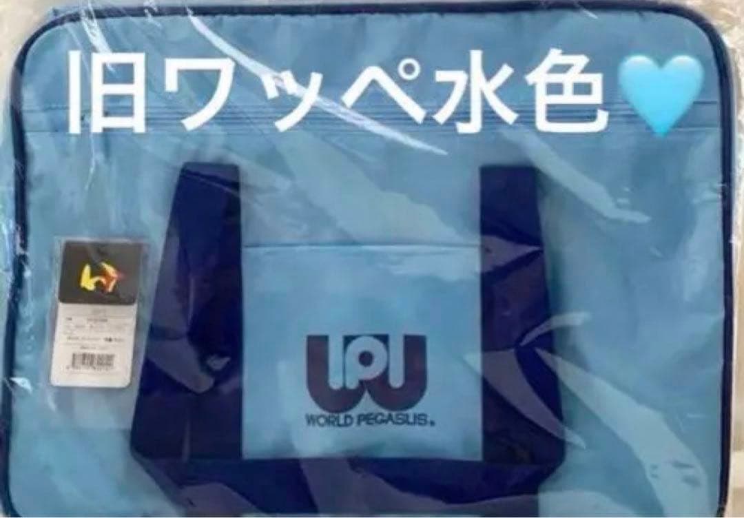 ワールドペガサス スクバ 水色 トートバッグ 旧ワッペ ワッペ 新品