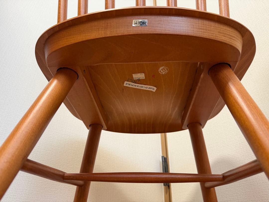 廃盤 TON ダイニングチェア unico 木製 北欧テイスト 椅子 2脚セット