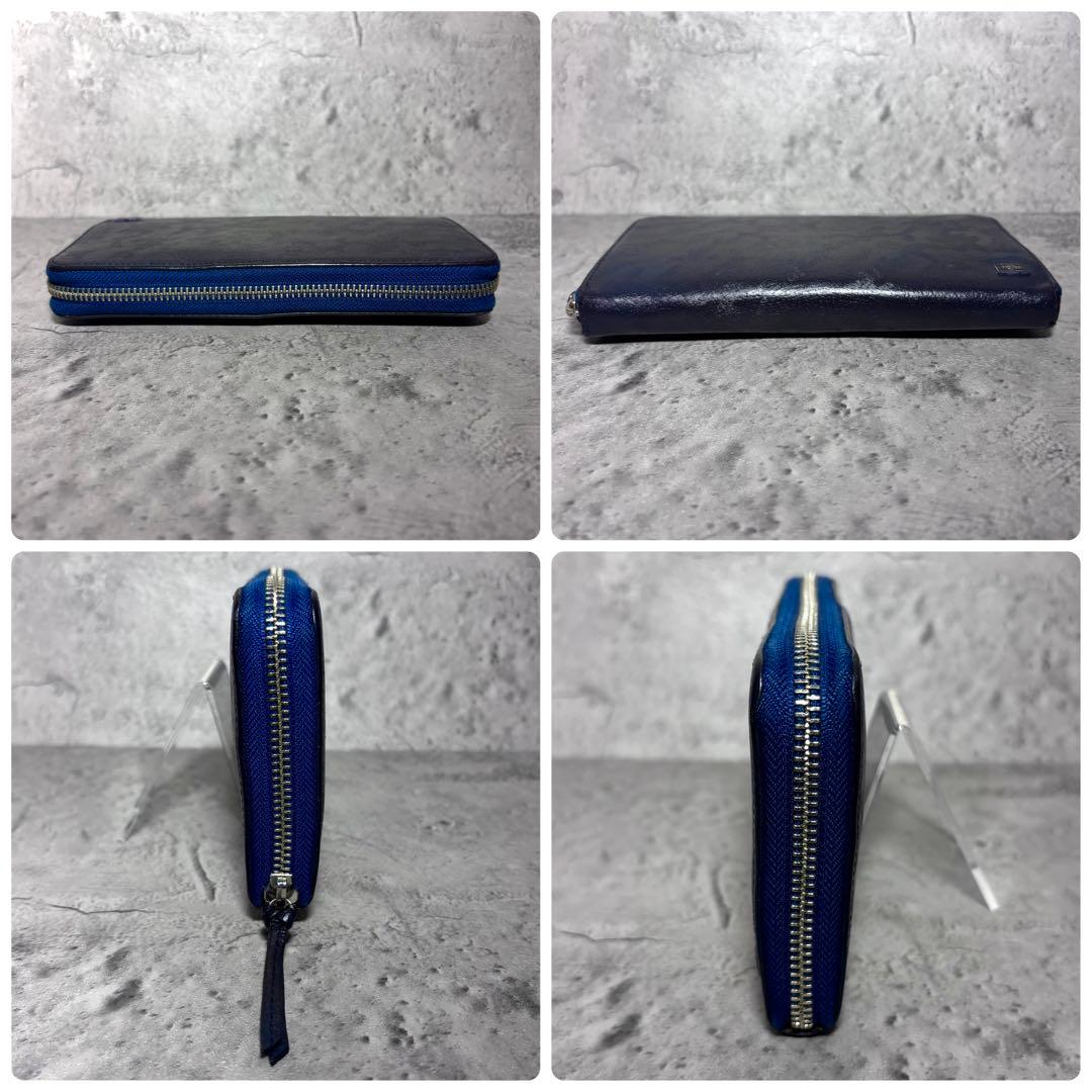 rin.rei0516様専用！】ポーター ラウンドジップ長財布 迷彩 ネイビー