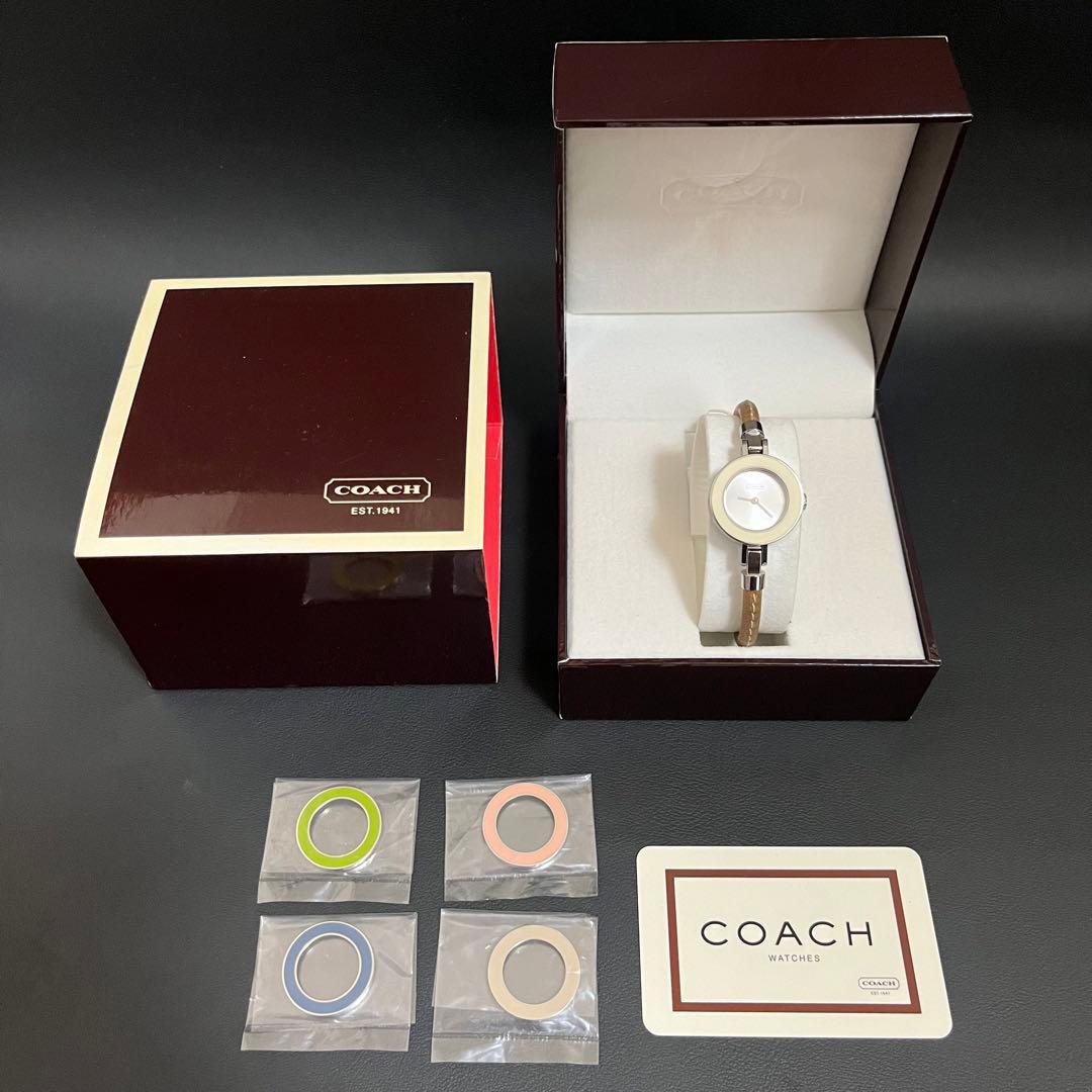 極美品/希少/スイス製】COACH コーチ チェンジベゼル 腕時計 5WAY