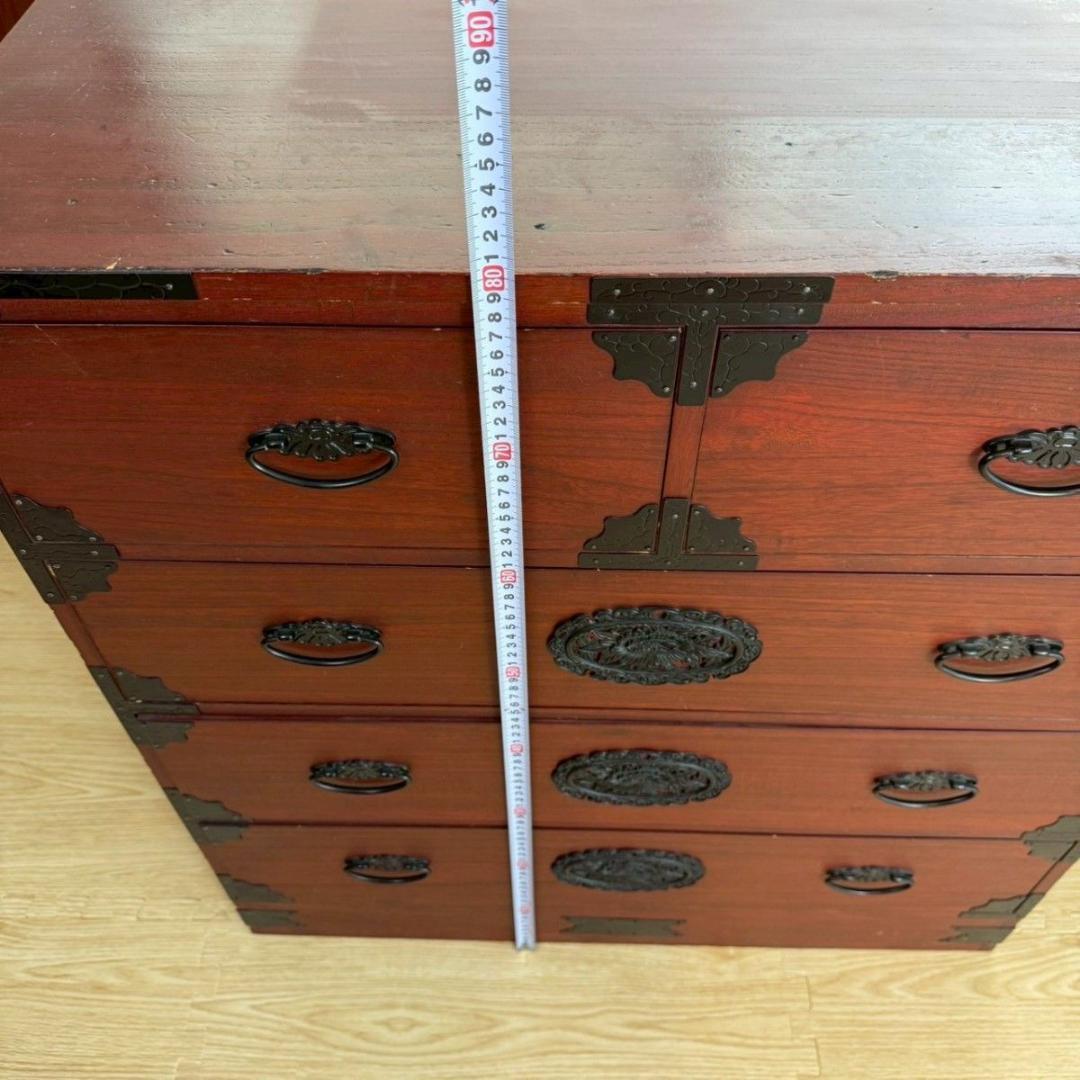 破格早い者勝ち』民芸家具 欅材 整理箪笥 時代箪笥 3段チェスト 鉄