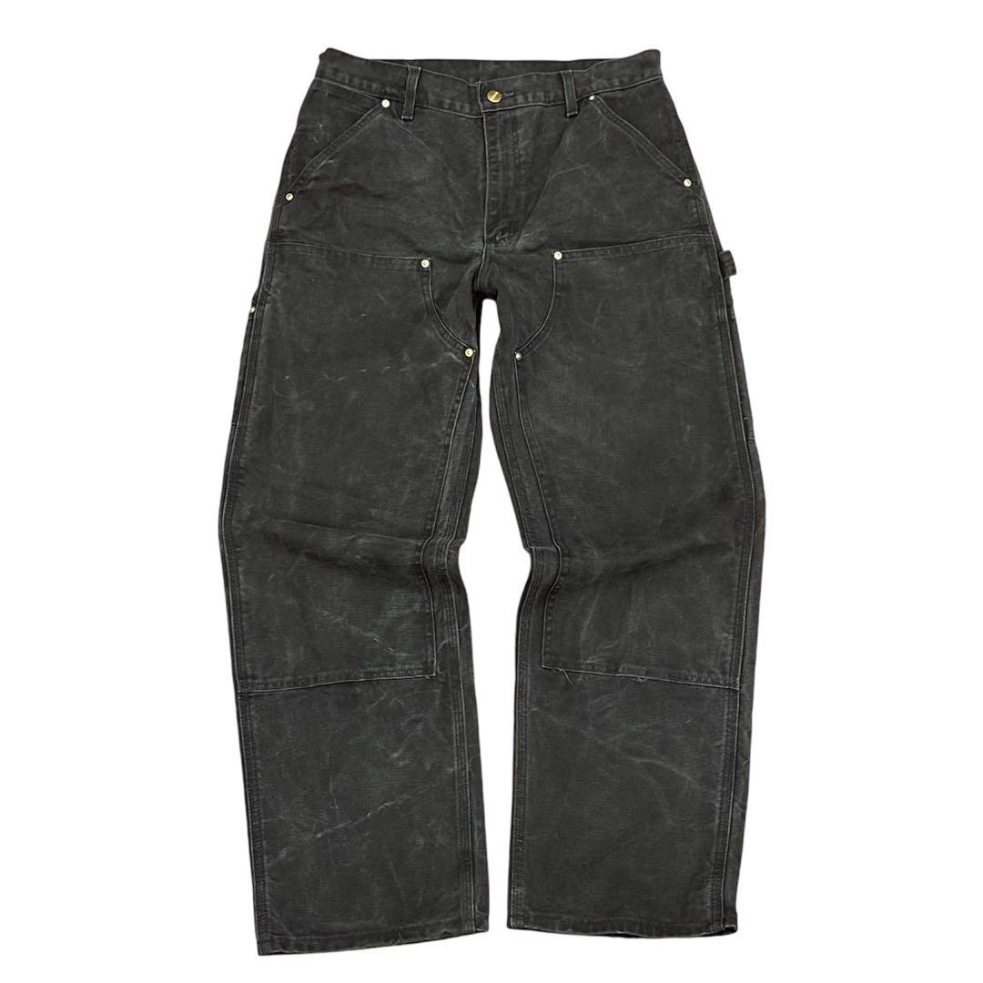 希少 USA製 カーハート ダブルニー ブラック W33 - メルカリ