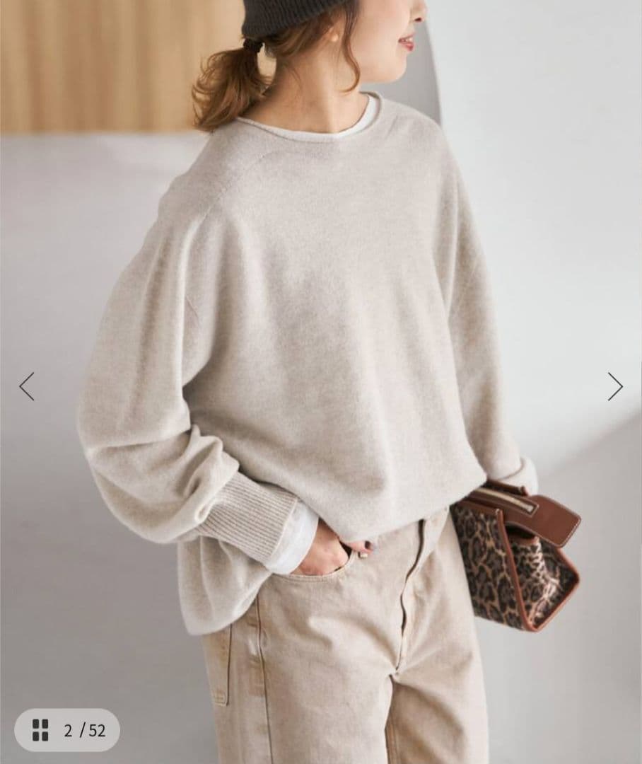 Spick and Span　CHESSルーズボートネックプルオーバー 新色有り / 追加2》CHESSルーズボートネックプルオーバー（ニット