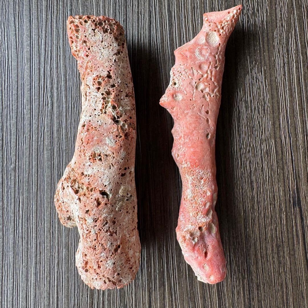 珊瑚 原木 桃色 コーラルピンク系 総量235.5g