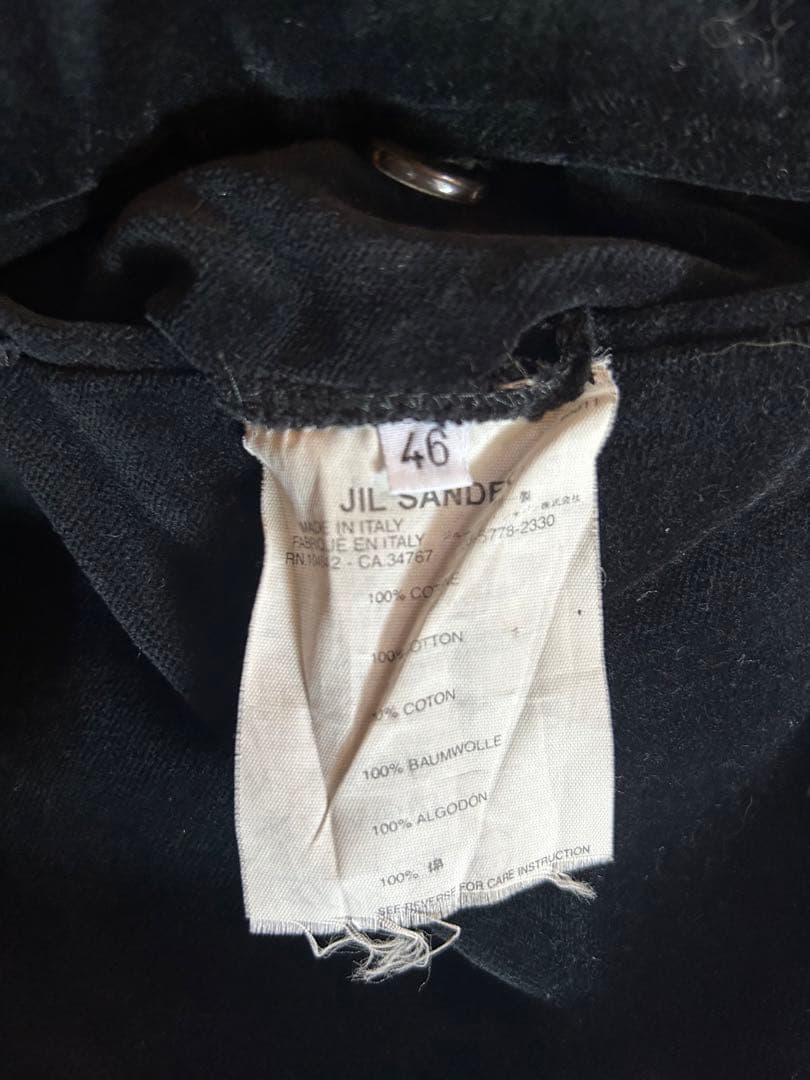 破損あり美品。ジルサンダー ベルベットパンツ 黒 M46 - メルカリ