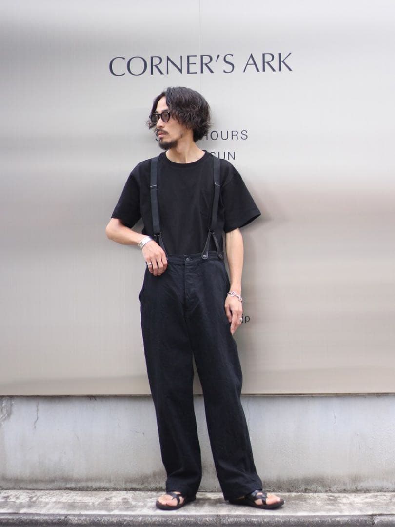 COMOLI コモリ デニム パンツ サスペンダー メンズ - メルカリ