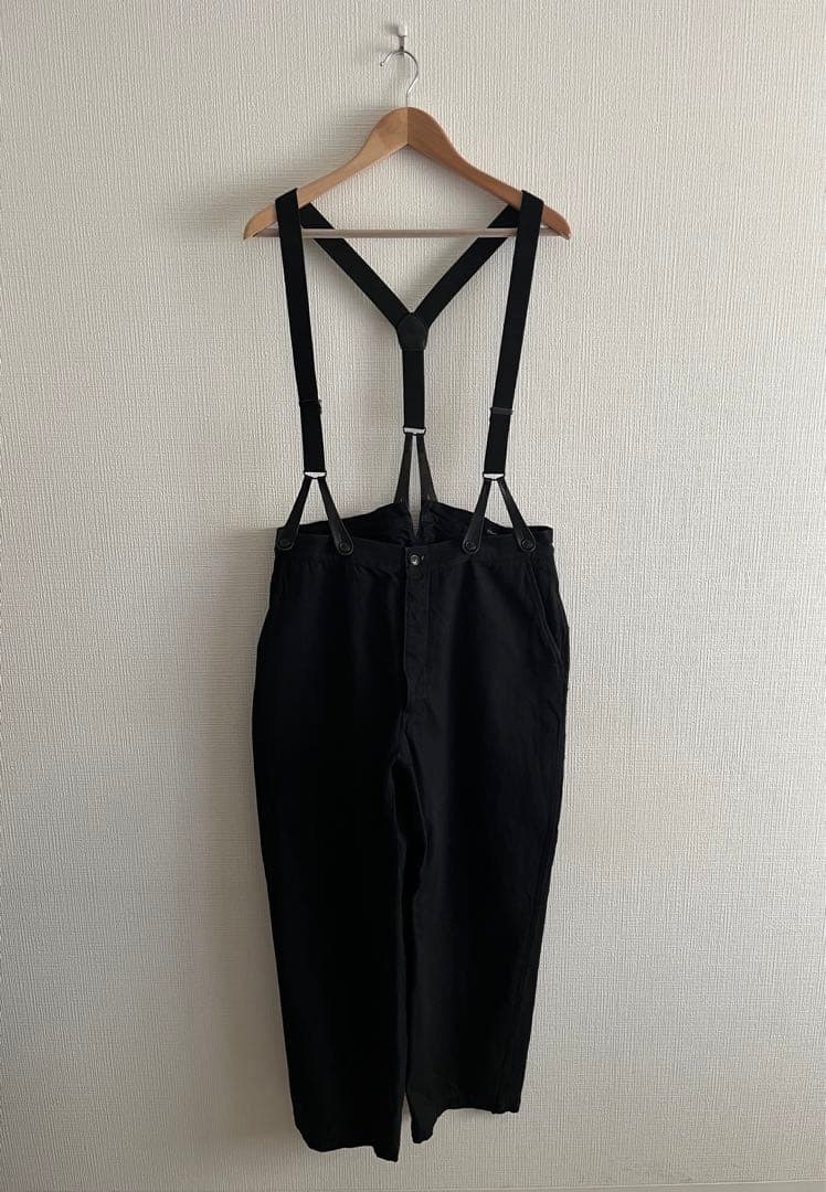 COMOLI コモリ デニム パンツ サスペンダー メンズ - メルカリ