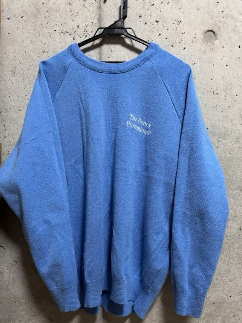 ENNOY ROUND NECK PULLOVER 水色ブルーエンノイ ニット - メルカリ