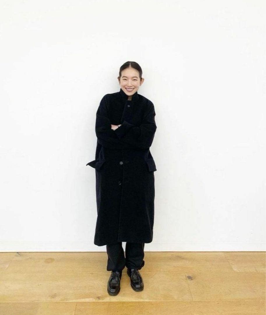 オーラリー カシミヤ ウール チェスターコート ブラック 19aw 0 - メルカリ