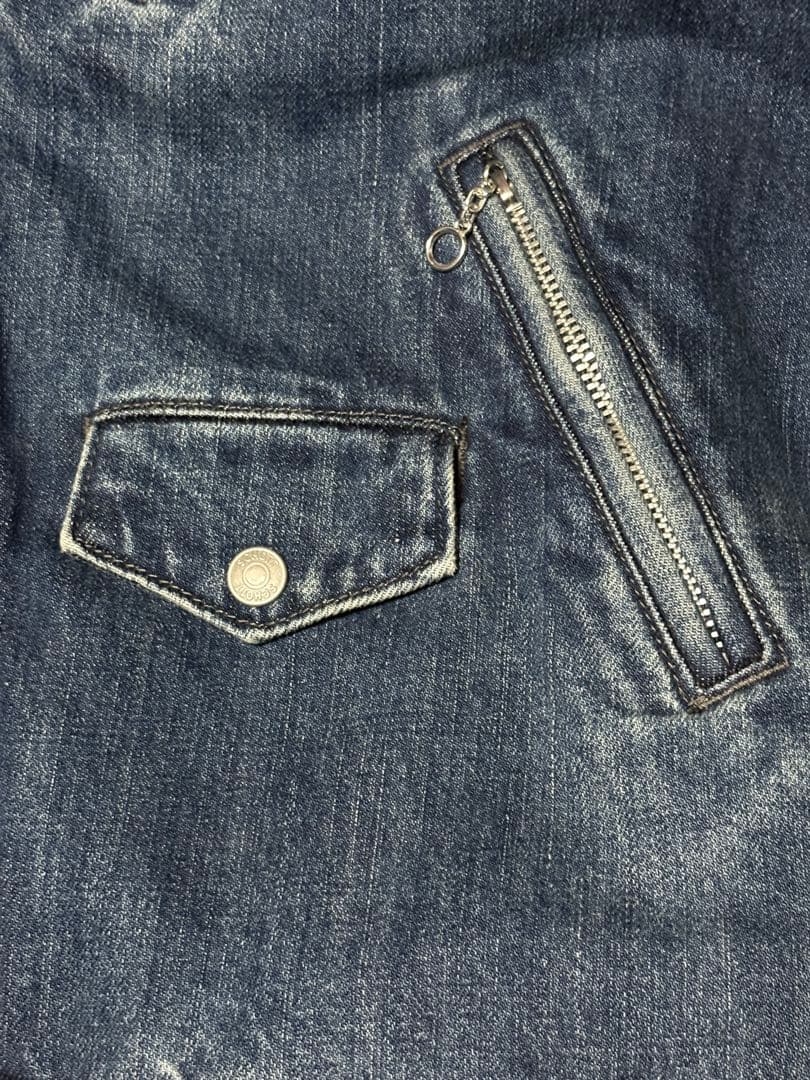 希少】Schott デニムライダースジャケット Sサイズ ボア - メルカリ