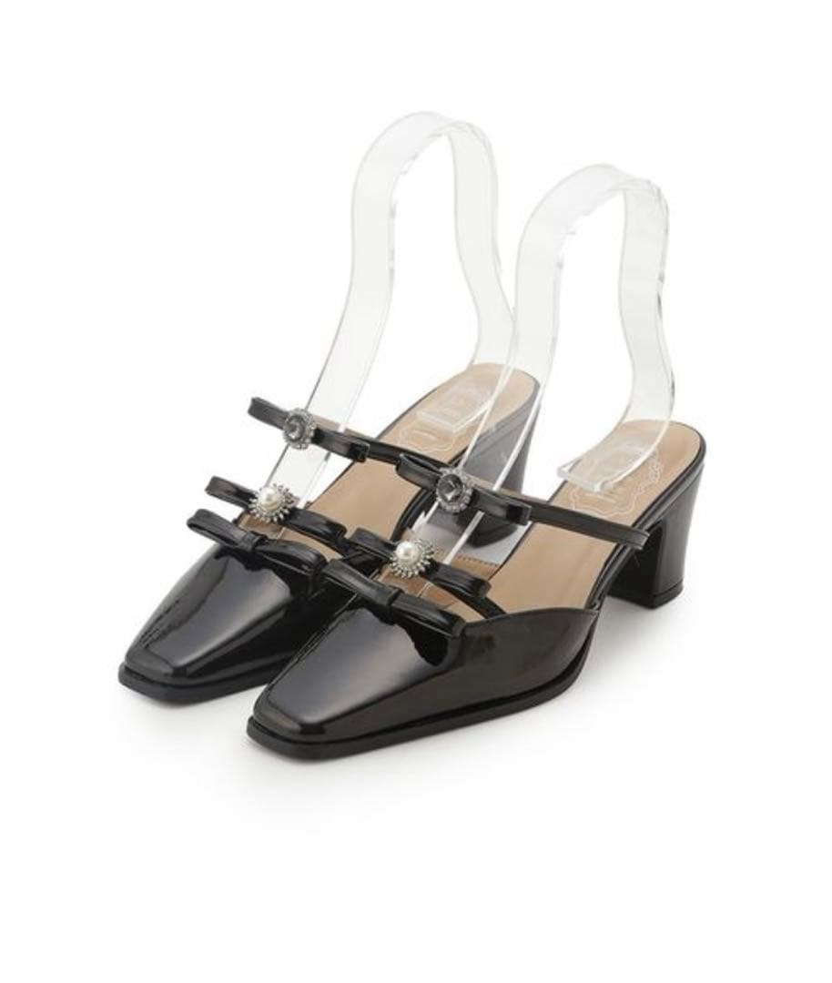 美品✨Lily Brown ビジューリボンストラップミュール LILY BROWN｜[L.B CANDY STOCK]ビジューリボンストラップミュール